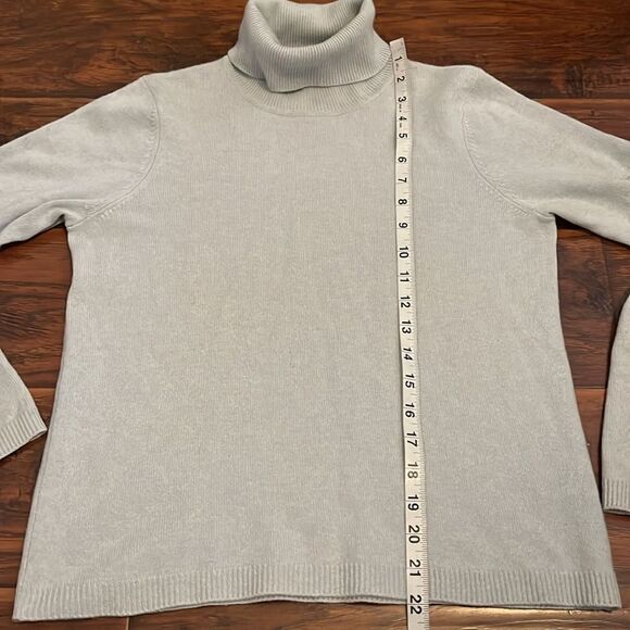 Lauren Ralph Lauren Cashmere Blue Turtleneck Sweater Casual Contemporary - Picture 5 of 8